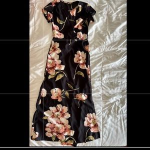 Black maxi floral